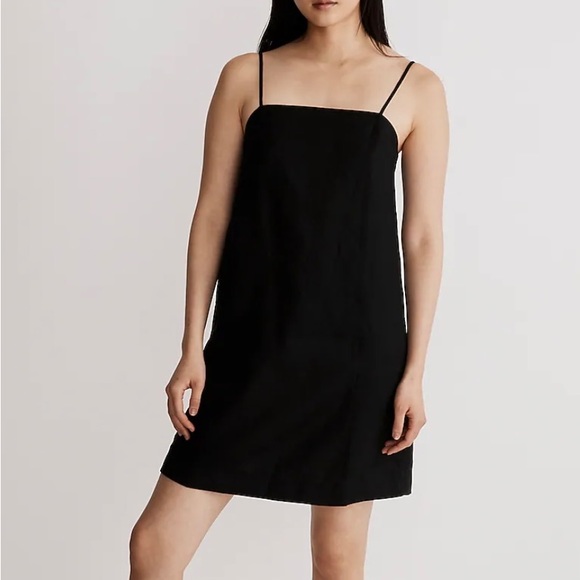 Madewell Dresses & Skirts - Madewell Goldie Mini Dress 100% Linen Black Size 0 NWOT